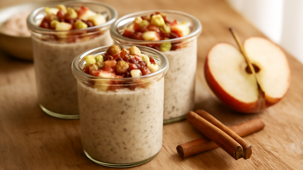 Overnight oats med æbler og kanel: 5 varianter